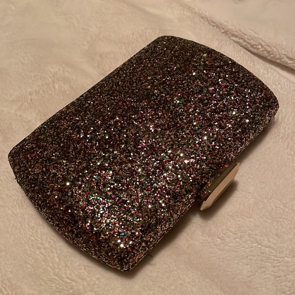 Madison West Handbags - Madison West Glitter Box Clutch.